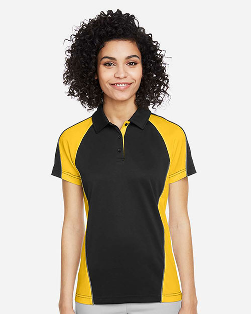 Harriton M385W Women Ladies' Advantage Snag Protection Plus Il Colorblock Polo at GotApparel