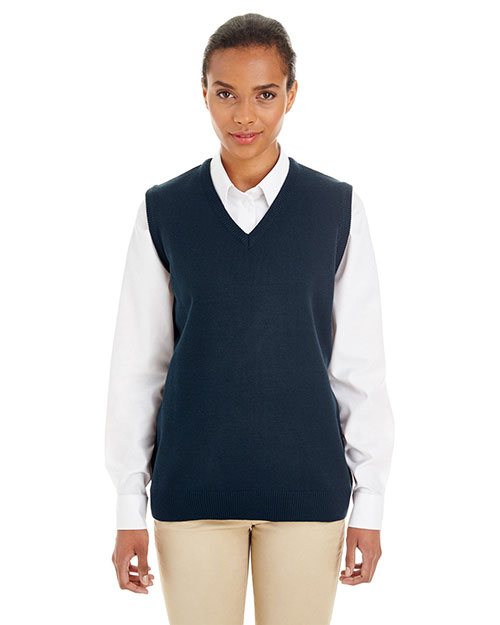 Harriton M415W Women Pilbloc V-Neck Sweater Vest at GotApparel