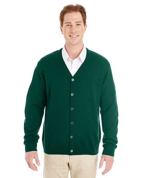 Harriton M425 Men Pilbloc  V-Neck Button Cardigan Sweater at GotApparel