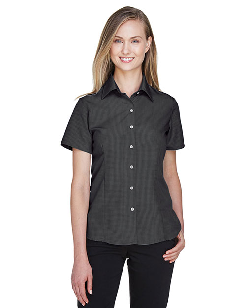 Harriton M560W Women Barbados Textured Camp Shirt at GotApparel