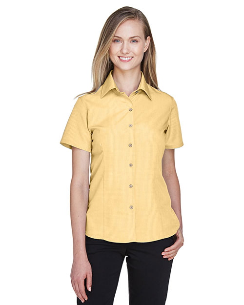 Harriton M560W Women Barbados Textured Camp Shirt at GotApparel