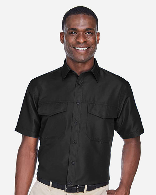 Harriton M580 Men Key West Short-Sleeve Performance Staff Shirt at GotApparel