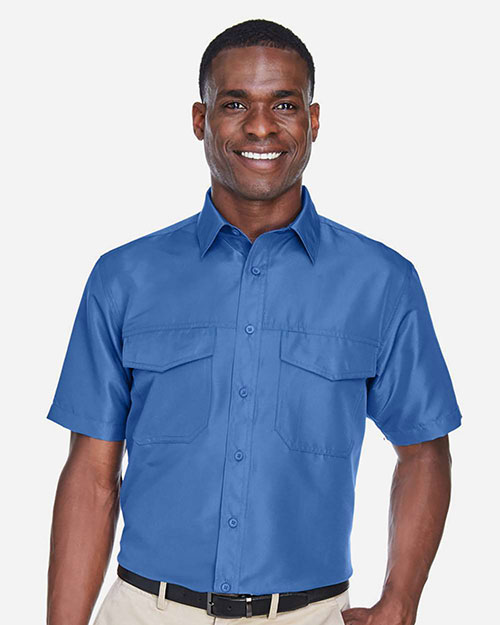 Harriton M580 Men Key West Short-Sleeve Performance Staff Shirt at GotApparel