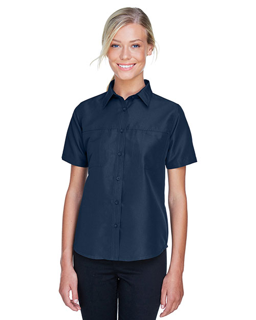 Harriton M580W Women Key West Short-Sleeve Performance Staff Shirt at GotApparel