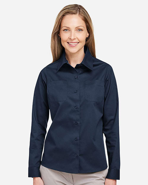Harriton M585LW Ladies' Advantage IL Long-Sleeve Workshirt at GotApparel