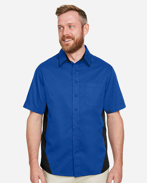 Harriton M586 Men Flash Il Colorblock Short Sleeve Shirt at GotApparel
