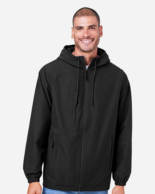 Harriton M73 Unisex Flex Twill Hooded Jacket at GotApparel