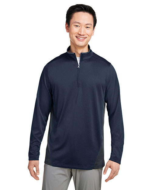 Harriton M786  Men's Flash Snag Protection Plus IL Colorblock Quarter-Zip at GotApparel