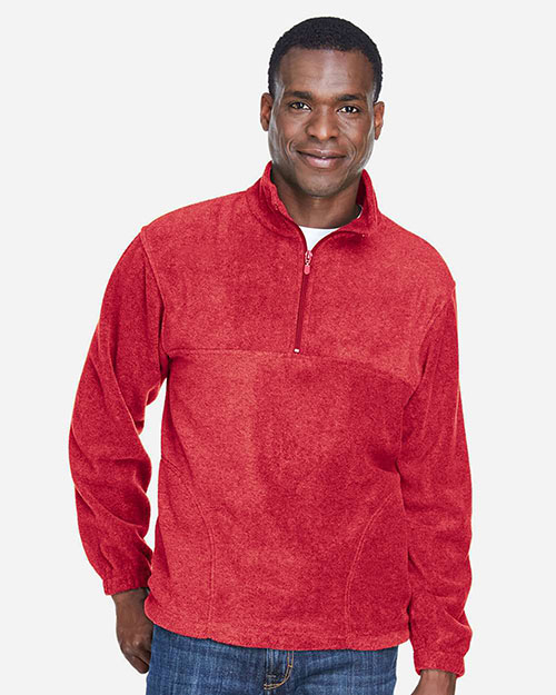 Harriton M980 Men 8 Oz. Quarter-Zip Fleece Pullover at GotApparel