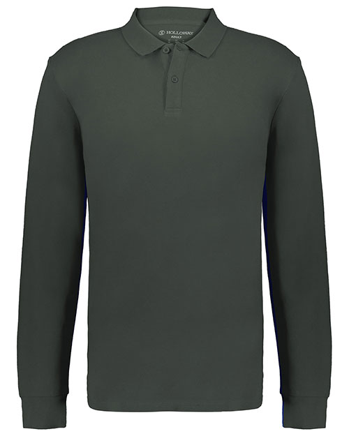 Holloway 226177 Core Cotton Long Sleeve Polo at GotApparel