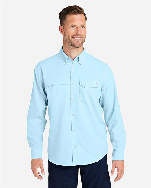 HUK H150172 Men's Tide Point Pocket Fishing Shirt at GotApparel