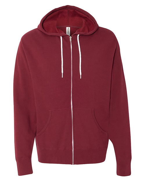 Independent Trading Co. AFX90UNZ Men Lightweight Full-Zip Hooded Sweatshirt at GotApparel