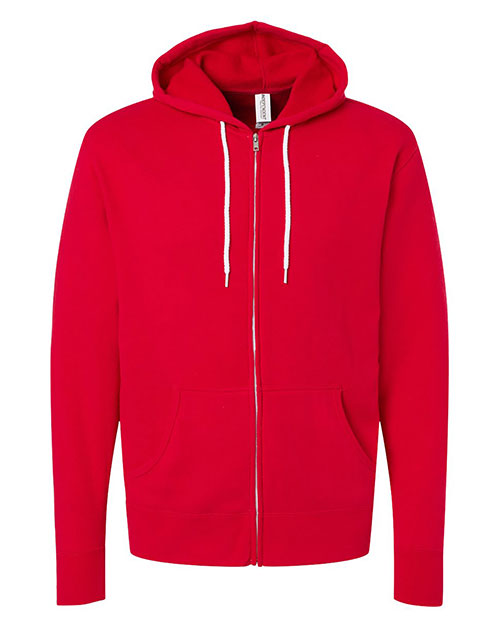 Independent Trading Co. AFX90UNZ Men Lightweight Full-Zip Hooded Sweatshirt at GotApparel