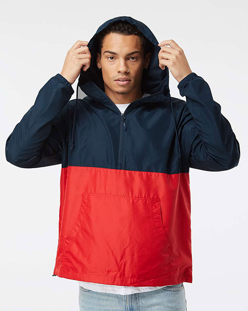 Independent Trading Co. EXP54LWP Men Lightweight Quarter-Zip Windbreaker Pullover Jacket at GotApparel