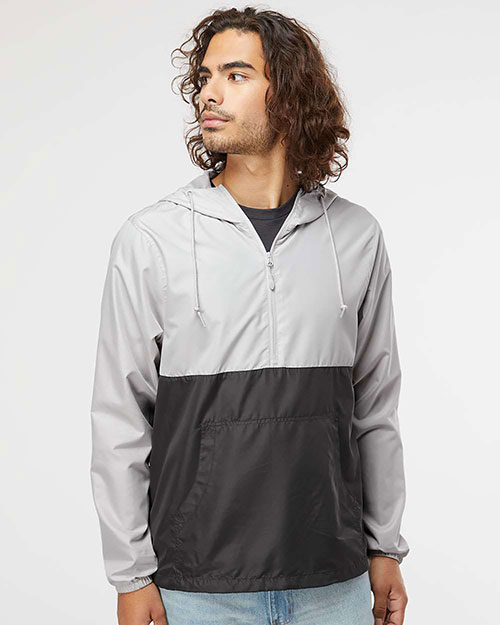 Independent Trading Co. EXP54LWP Men Lightweight Quarter-Zip Windbreaker Pullover Jacket at GotApparel