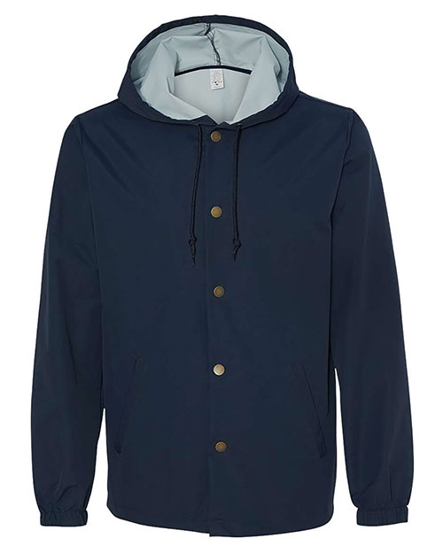 Independent Trading Co. EXP95NB Men Water-Resistant Hooded Windbreaker at GotApparel