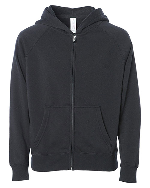 Independent Trading Co. PRM10TSBZ Toddler Lightweight Special Blend Raglan Zip Hood at GotApparel