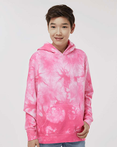 Independent Trading Co. PRM1500TD Boys Youth Midweight Tie-Dye Hooded Pullover at GotApparel