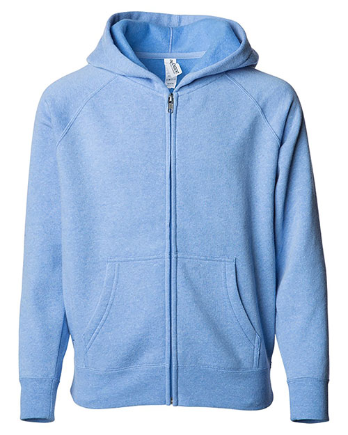 Independent Trading Co. PRM15YSBZ Boys Youth Lightweight Special Blend Raglan Zip Hood at GotApparel