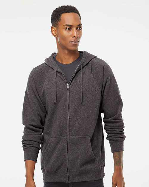 Independent Trading Co. PRM33SBZ Women Special Blend Raglan Full-Zip Hooded Sweatshirt at GotApparel