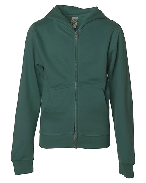 Independent Trading Co. SS4001YZ Boys Youth Midweight Full-Zip Hooded Sweatshirt at GotApparel
