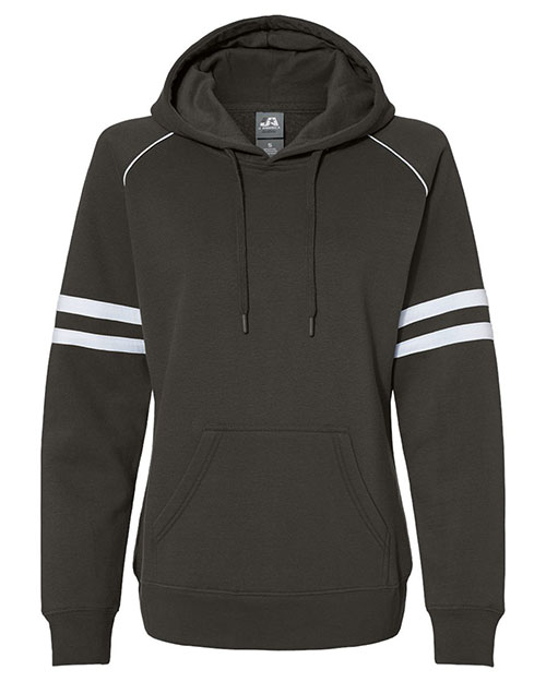 J America 8645 Women J-America Ldy Varsity Fleece Hooded Pullover at GotApparel