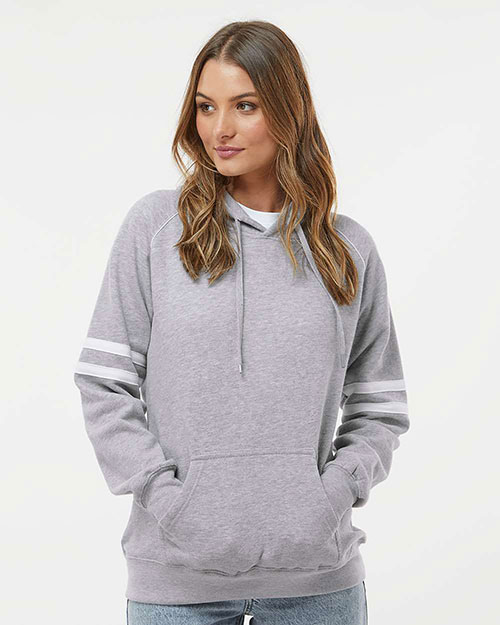 J America 8645 Women J-America Ldy Varsity Fleece Hooded Pullover at GotApparel