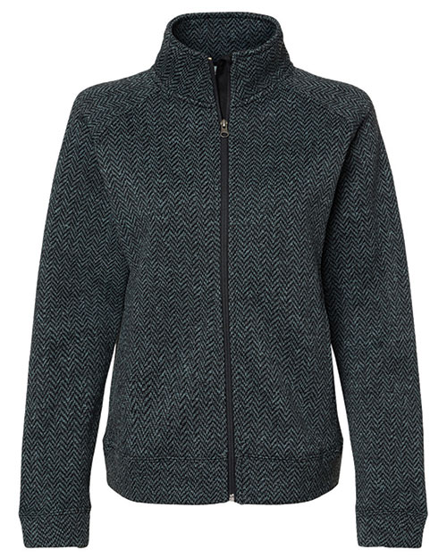J America 8716JA Ladies' Traverse Full-Zip Sweater at GotApparel