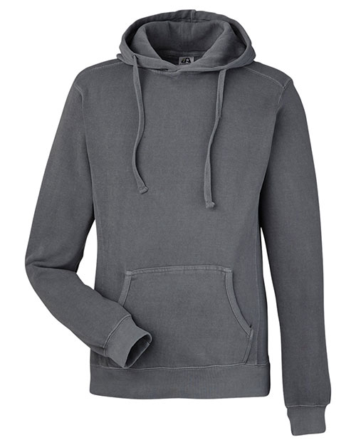 J America 8730JA Unisex Pigment Dyed Fleece Hooded Sweatshirt at GotApparel