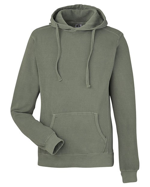 J America 8730JA Unisex Pigment Dyed Fleece Hooded Sweatshirt at GotApparel