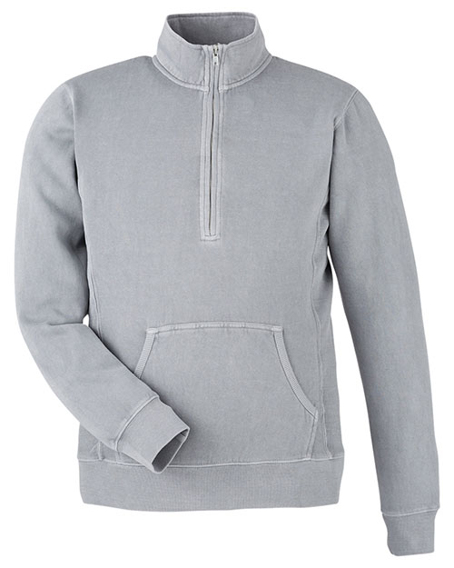 J America 8732JA Unisex Pigment Dyed Fleece Quarter-Zip at GotApparel