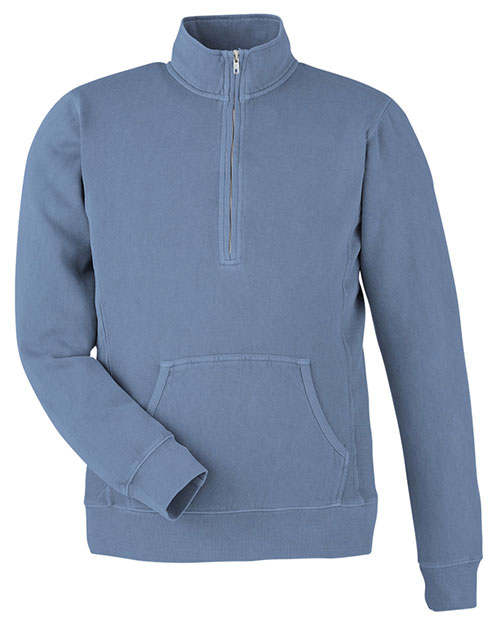J America 8732JA Unisex Pigment Dyed Fleece Quarter-Zip at GotApparel