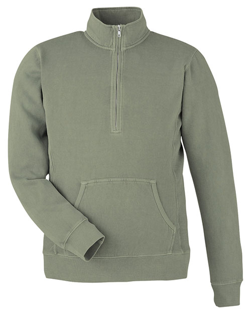 J America 8732JA Unisex Pigment Dyed Fleece Quarter-Zip at GotApparel