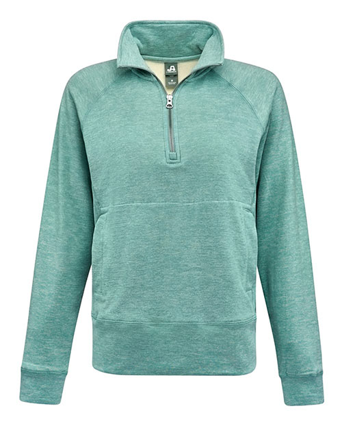 J. America 8743 Women's Electric Fleece Quarter-Zip Sweatshirt at GotApparel