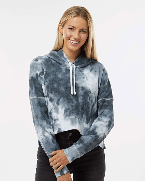 J America 8853JA Ladies' Triblend Cropped Hooded Sweatshirt at GotApparel