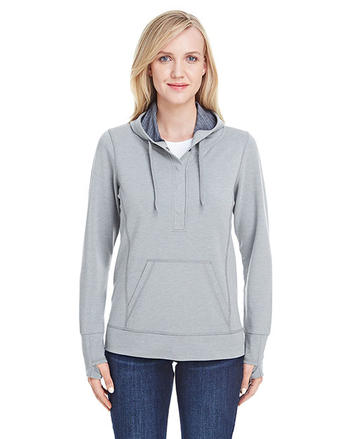 J America JA8431 Women Omega Stretch Snap-Placket Hood at GotApparel