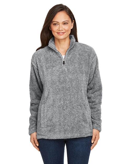 J America JA8464 Women Boundary Shag Quarter Zip at GotApparel
