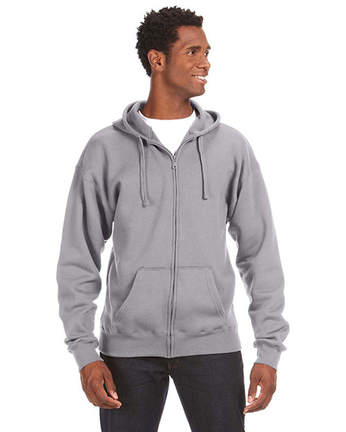 J America JA8821 Men Premium Full-Zip Fleece Hood at GotApparel