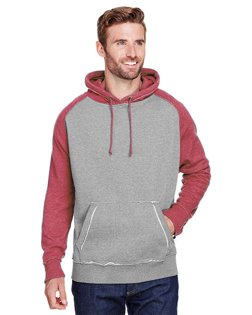 J America JA8885 Men Vintage Heather Pullover Hood at GotApparel