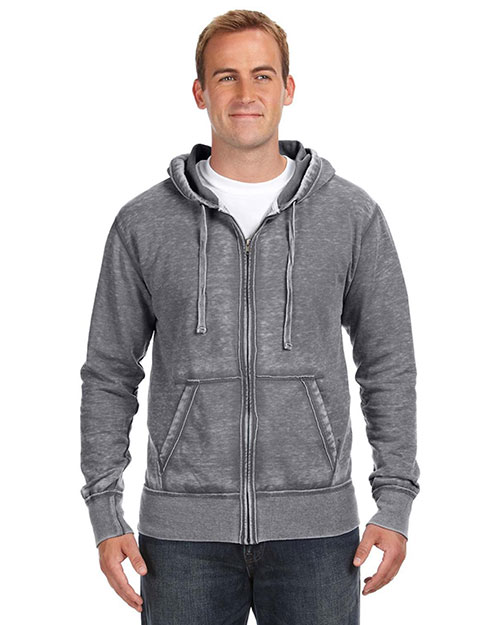 J America JA8916 Men Vintage Zen Full-Zip Fleece Hood at GotApparel