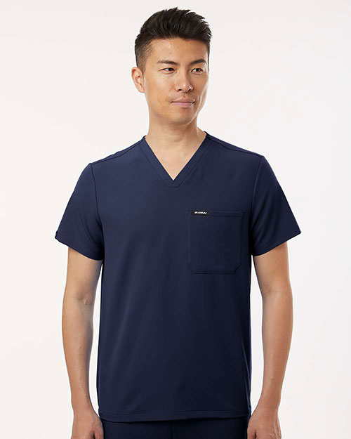 Jaanuu M10001 Men's Holmes Everyday 1-Pocket Scrub V-Neck Top at GotApparel
