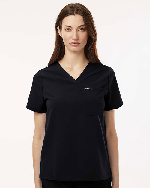 Jaanuu W10001 Women's Rhena Essential 1-Pocket Scrub V-Neck Top at GotApparel