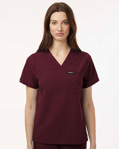 Jaanuu W10001 Women's Rhena Essential 1-Pocket Scrub V-Neck Top at GotApparel