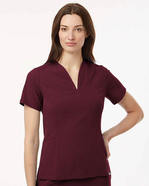 Jaanuu W10003 Women's Calix Fit & Flare Scrub V-Neck Top at GotApparel