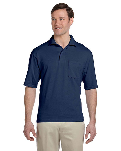 Jerzees 436P Men 50/50 Jersey Pocket Polo With Spotshield at GotApparel
