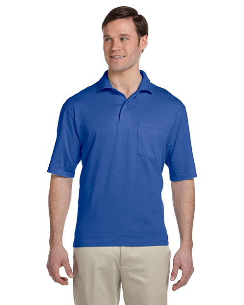 Jerzees 436P Men 50/50 Jersey Pocket Polo With Spotshield at GotApparel