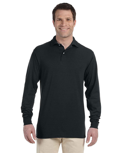 Jerzees 437ML Men 5.6 Oz. 50/50 Long-Sleeve Jersey Polo With Spotshield 3-Pack at GotApparel