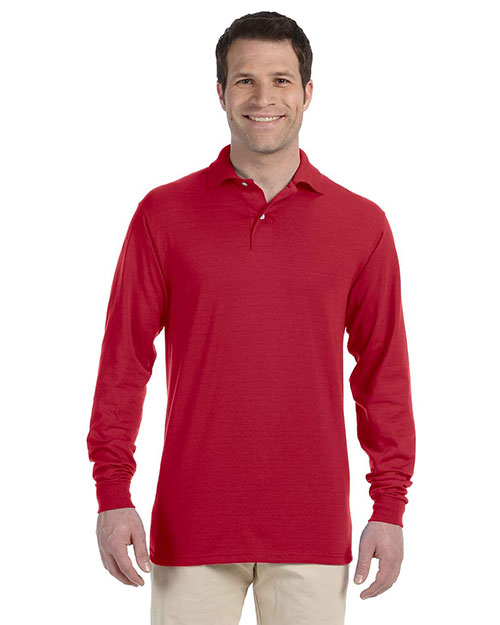 Jerzees 437ML Men 5.6 Oz. 50/50 Long-Sleeve Jersey Polo With Spotshield at GotApparel