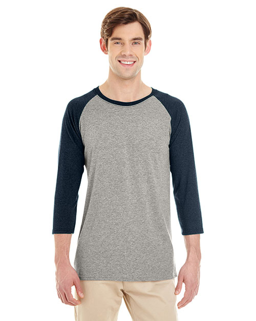 Jerzees 601RR Men 4.5 Oz. Tri-Blend Baseball Raglan at GotApparel