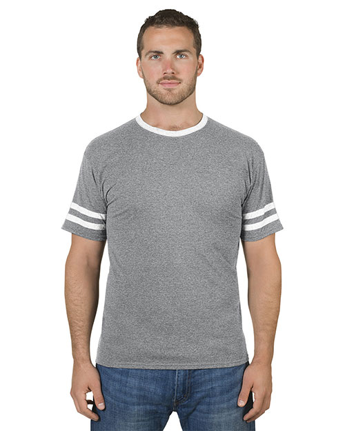 Jerzees 602MR Men 4.5 oz. TRI-BLEND Varsity Ringer T-Shirt at GotApparel